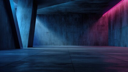 Obraz premium Futuristic concrete interior