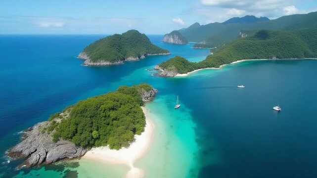 Wild Bay With A Beach Near San Vicente, Philippines Aerial