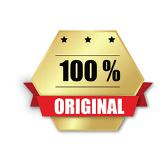 badge,original,100 modern flat vector illustration for authentic product certification design vector graphic for brand trust