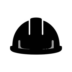 Vector art of black construction helmet, a symbol of safety and protection