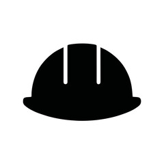 Vector art of black construction helmet, a symbol of safety and protection