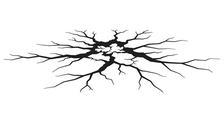 A black and white illustration of a neuron with branching dendrites and axon