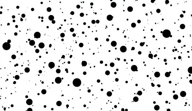 Abstract black circles on white background