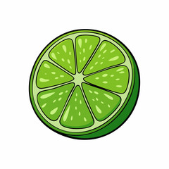 limes isolated white background limes fruit
