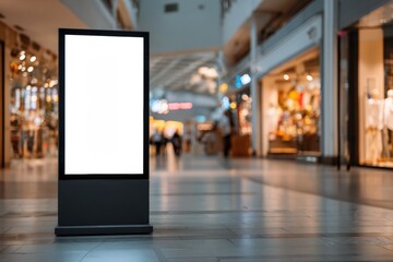 Blank digital billboard in a shopping mall (1)