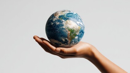 Earth held in a hand (1)