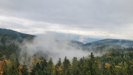 fog over the mountains
