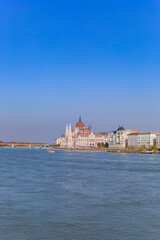 Parliament of Budapest seen over the Danube