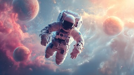 Fototapeta premium spaceship flying in space