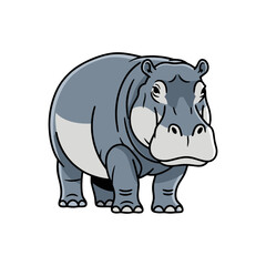 Obraz premium hippopotamus isolated on white background
