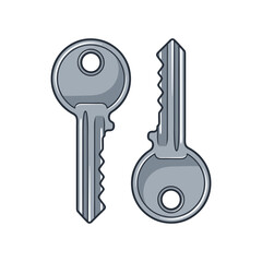 key isolated on white background