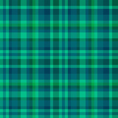 Classic tartan pattern in shades of teal and green. Creates a sense of heritage and tradition. Perfect for backgrounds, textiles, and decorative purposes.