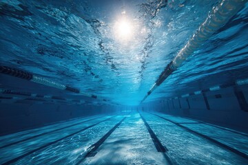 Swimming pool lane underwater