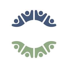 rotating successful people community logo design