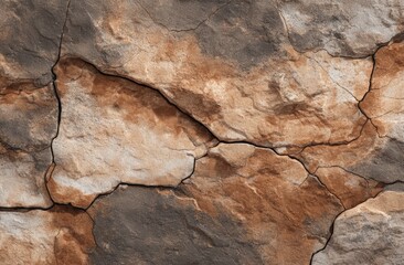 Fototapeta premium Close-up view of cracked stone surface