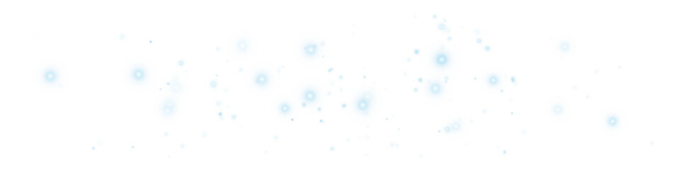 Magical Blue Light Dust Particles Effect on Transparent Background
