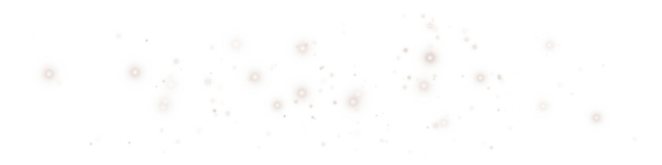 Magical Chocolate Brown Light Dust Particles Effect on Transparent Background