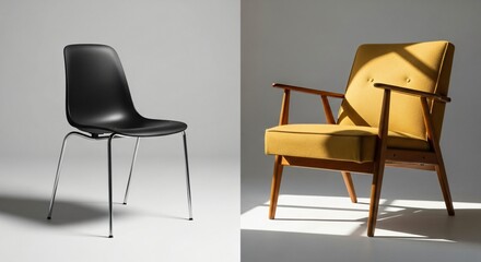modern vs classic chair vintage