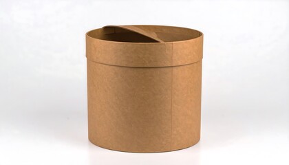 Light brown cardboard cylinder container