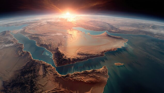 Sunrise over Arabian Peninsula