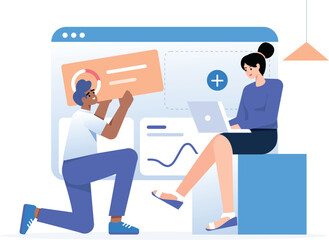 Teamwork and Collaboration on Digital Project Illustration