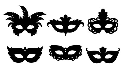 Elegant Masquerade Masks Six Unique Silhouettes for Festive Designs