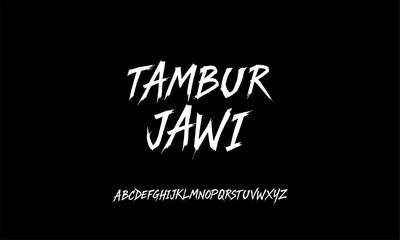 Tambur Jawi Brush Strokes Alphabet Font