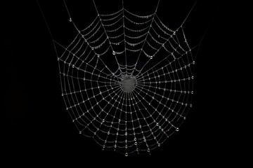 Fototapeta premium A spider web backgrounds black black background.