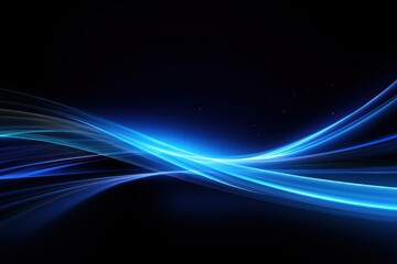 Blue neon wind line backgrounds abstract light.