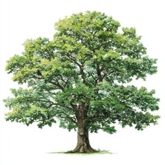 Lush green tree against white (23)