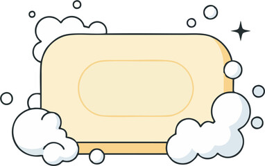 Frothy soapy rectangle clean sparkle