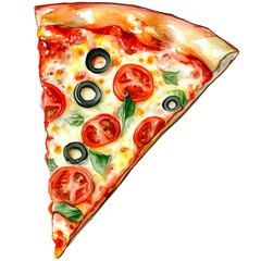 A piece of pizza, food