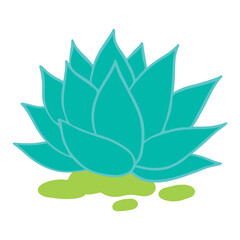 Fototapeta premium Elegant succulent plant icon for modern decor, symbol of nature succulent