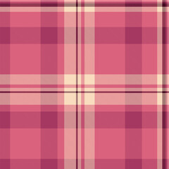 Classic plaid pattern featuring shades of pink and cream. Versatile for backgrounds, textiles, fashion, or abstract designs. Adds a touch of warmth and style.