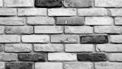 Naklejka premium Gray and white brick wall texture (1)