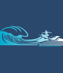 Obraz premium Ride The Wave design sport vector illustration