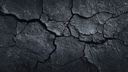 Obraz premium Dark cracked earth surface