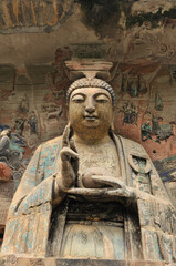Fototapeta premium The Chongqing Dazu Rock Carvings in China are Chongqing's only UNESCO World Heritage Site.