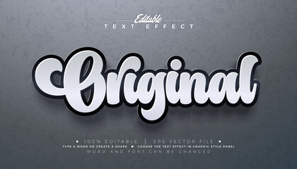 Original Editable Text Effect Design Retro Illustrator Graphic Style with Customizable Plain Font on Retro Gray Background. Vector Premium Typography Lettering Illustration Template for Greeting Card