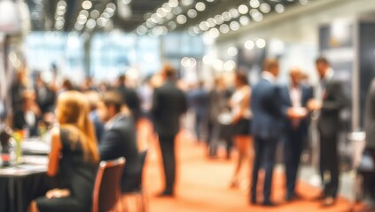 Blurred business expo hall