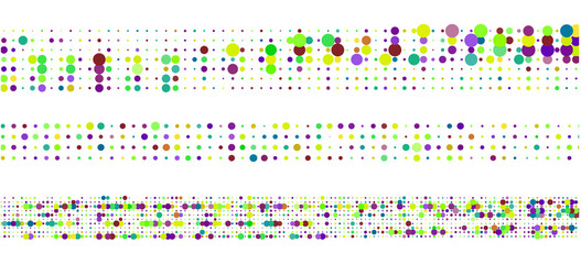 abstract background with colorful lines of dots	