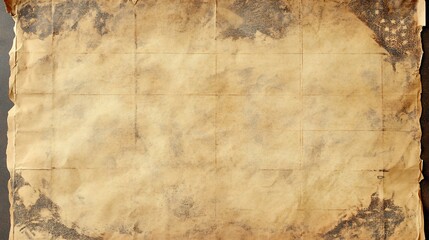 Vintage Distressed Paper Texture with Grid Lines and Dark Stains Background