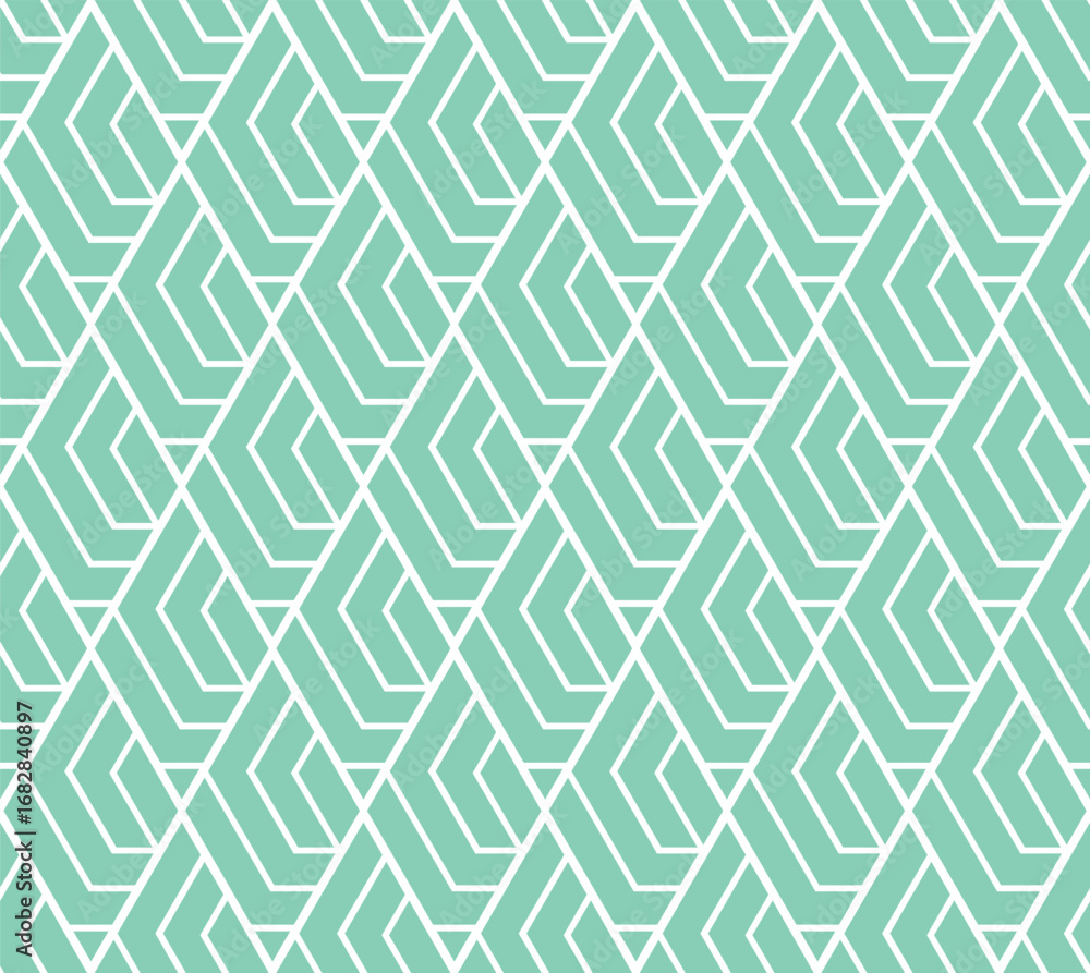 Poster abstract geometric pattern. a seamless vector background. white and green ornament. graphic modern p