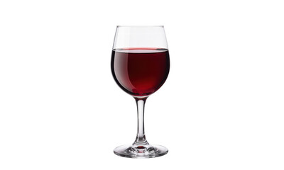 Glass of Red Wine Isolated on White