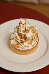 Enjoy a delicious meringue tart with a glorious golden sweet topping that delights