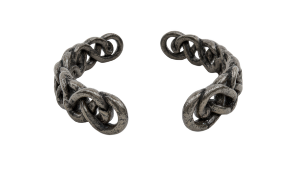 Heavy Industrial Chain Links Symbolizing Strength and Connection