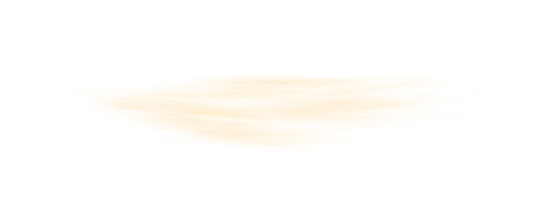 Hot air flow effect isolated on transparent background. Illustration of abstract yellow swirls. Symbol of infrared light beam, heat energy radiation trail, warm wind blowing