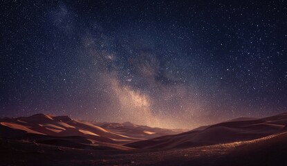 Milky Way Over Desert Dunes