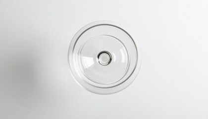 close up of an empty wine glass top view