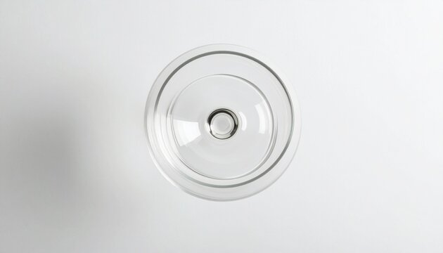 close up of an empty wine glass top view